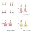Trendy Alloy Rose Butterfly Cloud Earrings Fashionable Geometric Shapes For Street Style Photography