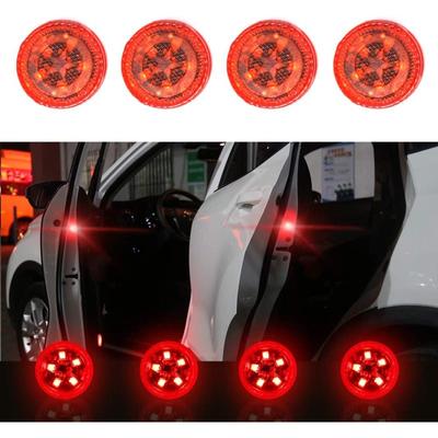 4 Stück Auto-Sicherheitslicht, Antikollision, 5 LED-Seitentür-Sensor-Warnlicht