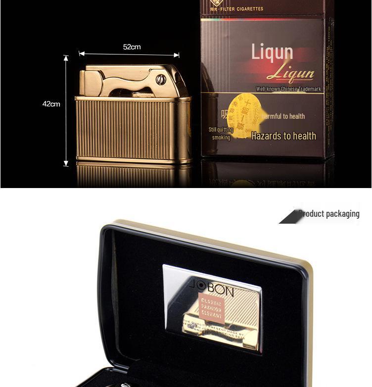 JOBON ZB612 Retro Kerosene Lighter with One-Key Ejection and Engraving