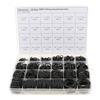 Universal set of gaskets-O-rings made of nitrile rubber 740 pcs. for car air conditioning repair, thickness 1.5 mm, 2.4 mm, 3.1 mm, black color