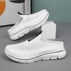 Fashion Big Size 48 Summer Men Women Half Shoes Slippers Slip On Casual Shoes Mesh Breathable Soft Comfortable Zapatillas Hombre Male