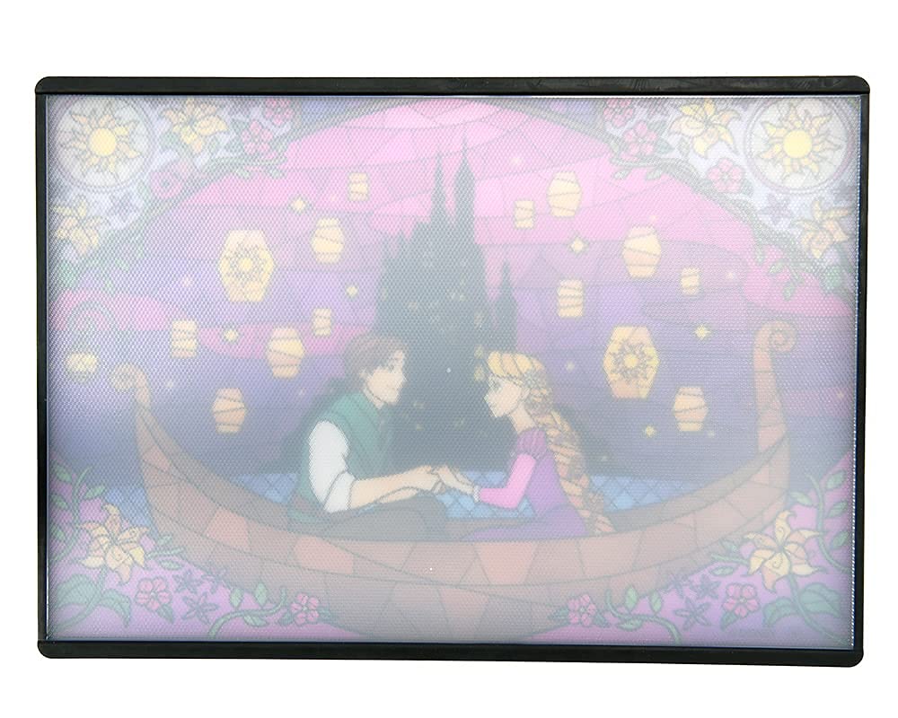 Yaxell Disney Rapunzel Made in Japan with stand Stained glass style 263 x 185mm