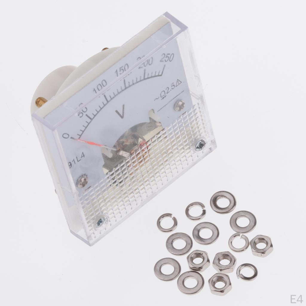 Rectangle Analog Voltmeter with Round Dial