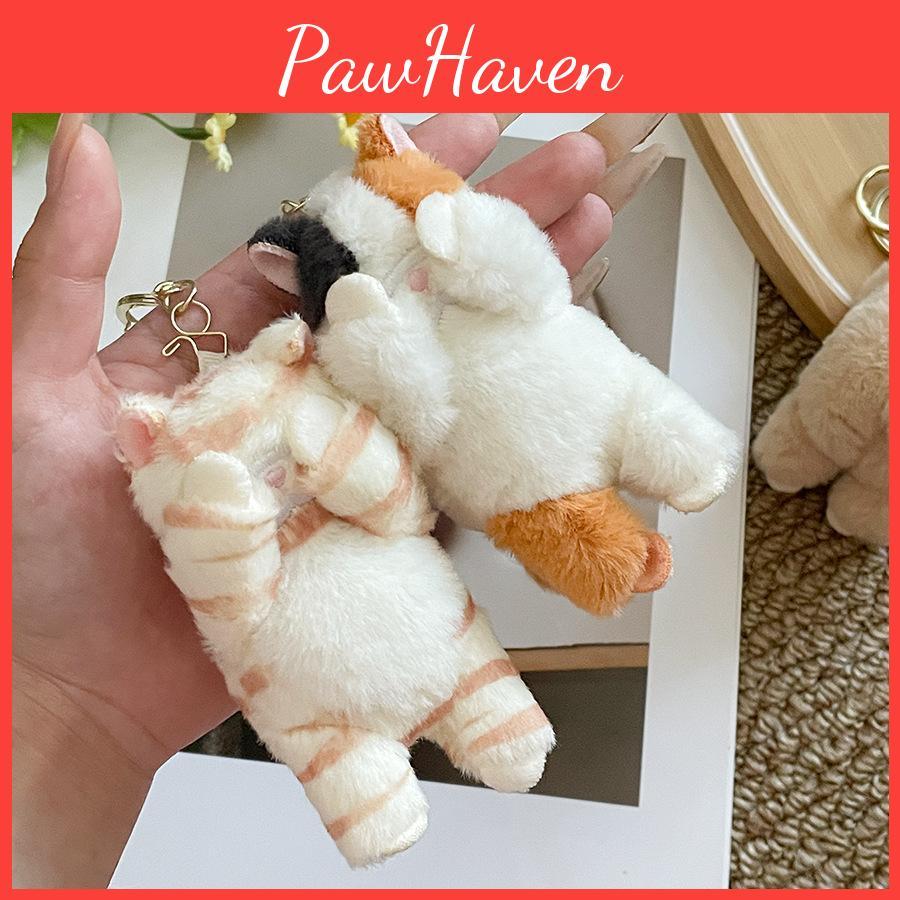 Cat Plush Keychain With Cartoon Design For Kids And Night Market Gifts