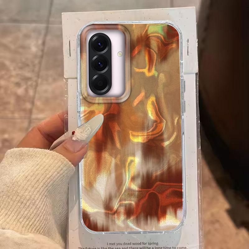 For Samsung Galaxy A56 A36 A16 A25 A35 A53 A26 S25 S24 S23 S22 Plus Ultra FE Phone Cover Brown Gradient For Samsung A55 TPU Bag