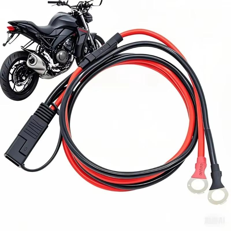Uiz 1PCS 12V Charger Cable Quick Extension Cord Connector Cable for Motorcycle Battery Terminal To SAE for Battery Maintain Char