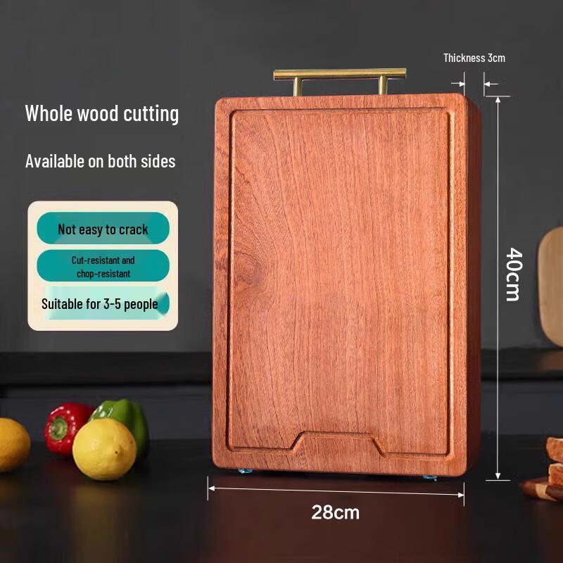 NHZHIW Solid Ebony Wood Double-Sided Cutting Board