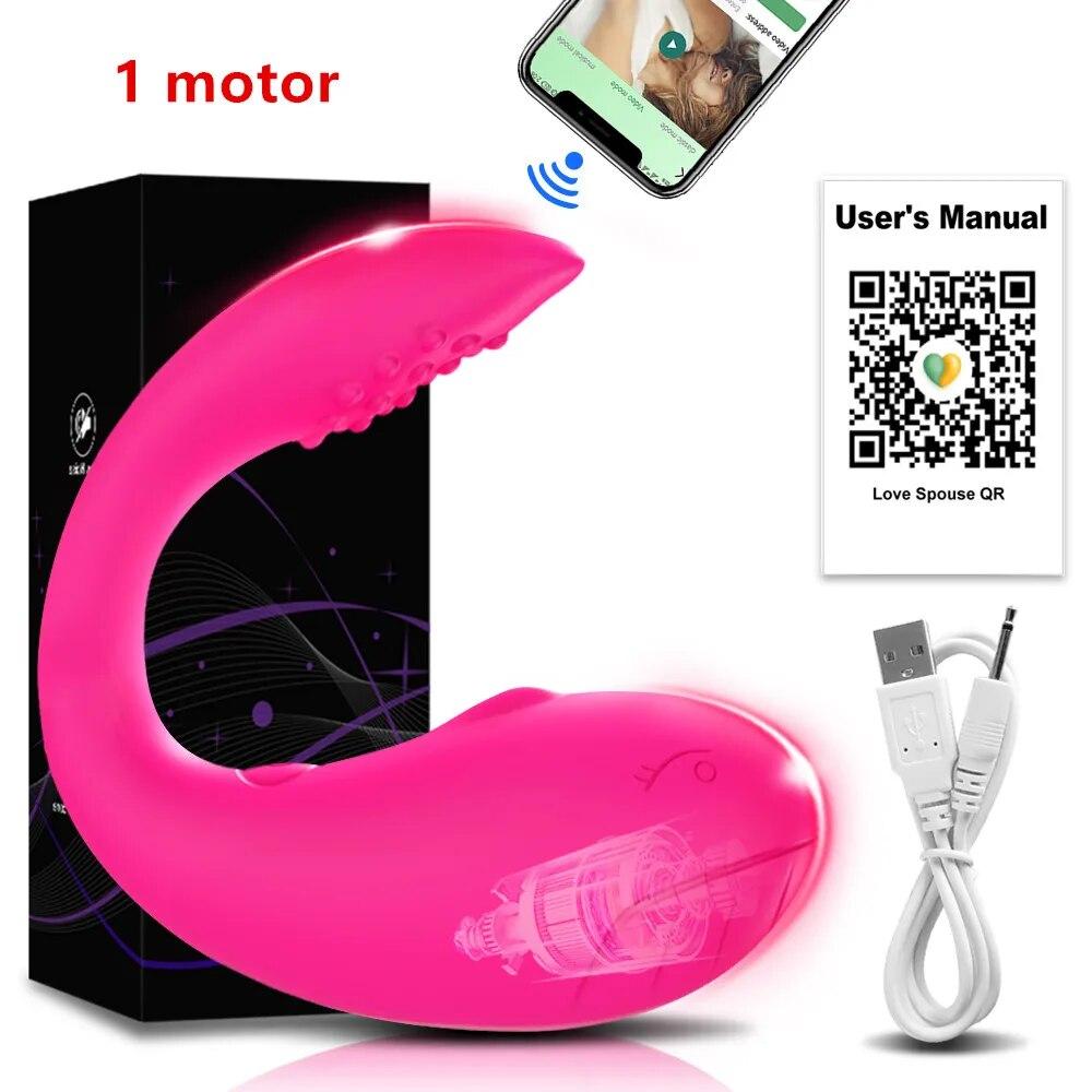 Powerful APP Bluetooth Vibrator for Women Panties with 2 Motors G Spot Dildo Massager Vibrating Love Egg Sex Toys for Adults