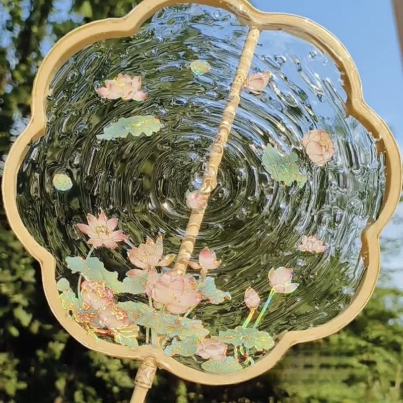 

Набор для самостоятельной сборки веера «Волна» из жасмина и бабочек: Нематериальное культурное наследие Ручная работа Дизайн цветущего персика для разогревочных мероприятий по командообразованию.