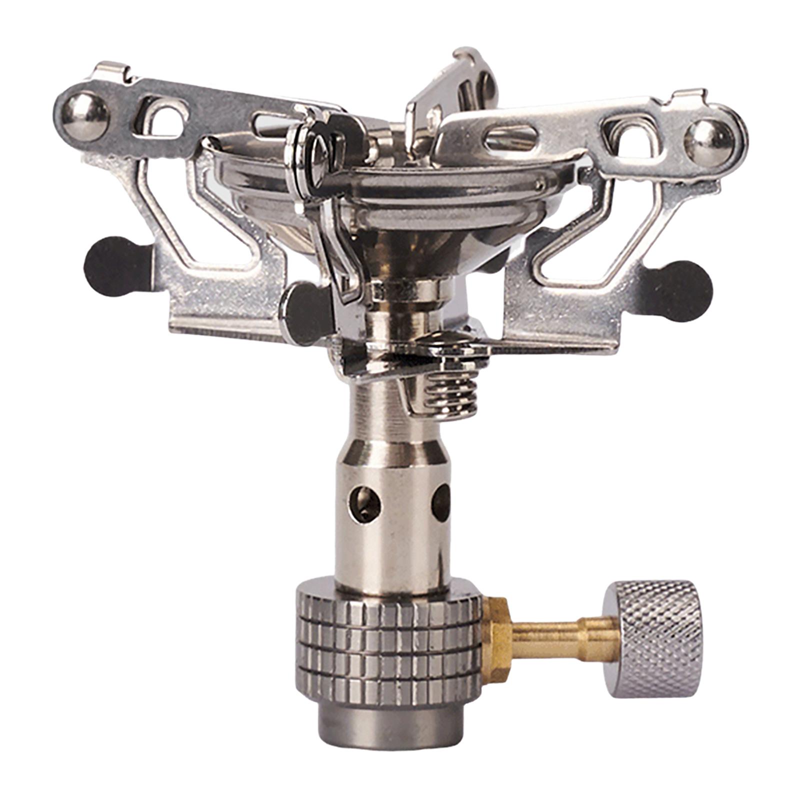 

Походная газовая плита Складная головка плиты Газовая плита для улицы Походная горелка для приготовления пищи на открытом воздухе Кемпинг Пикник Пеший туризм серебряный