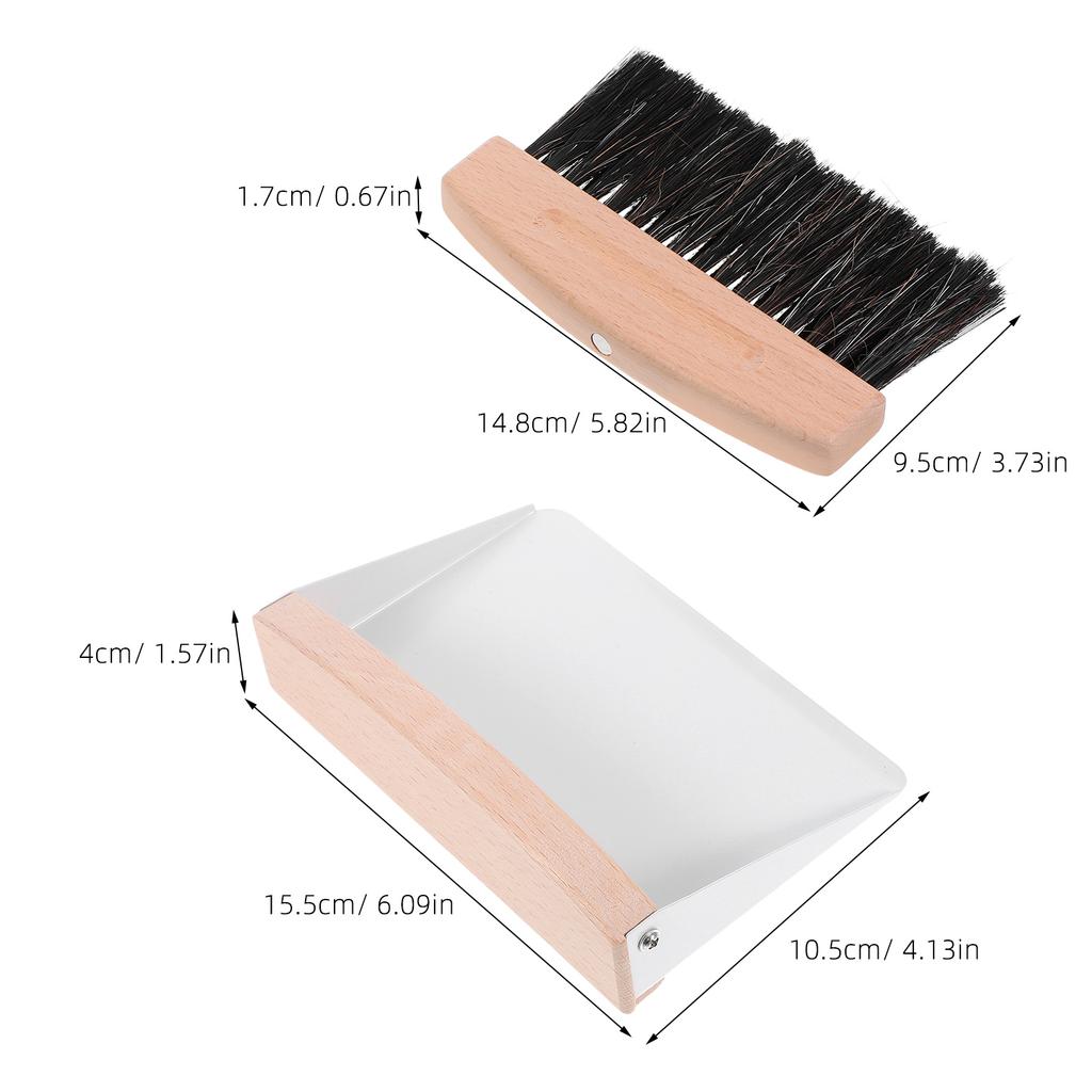 1Set Mini Cleaning Broom Dustpan Set Compact Handheld Kit for Desktop Table Bookshelf Office Kitchen Small Whisk and Dust Pan