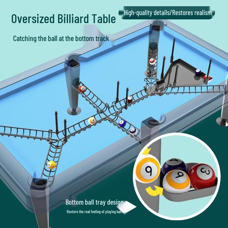 Billiard Table with Automatic Ball Return - Large Indoor Model for Parent-Child Interaction and Children's Simulation Play