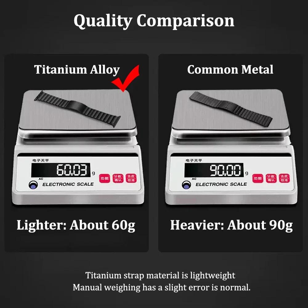 Titanium Link Bracelet For Apple Watch Ultra 2 49mm 45mm 44mm 46mm Band For iWatch Ultra Series 10 9 8 7 6 5 4 Se Luxury Strap