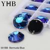 YHB Top Quality XIRIUS Glass Crystal AB Moonlight Sewing Stones Flatback Sew on Rhinestones For Garment Clothes Bags