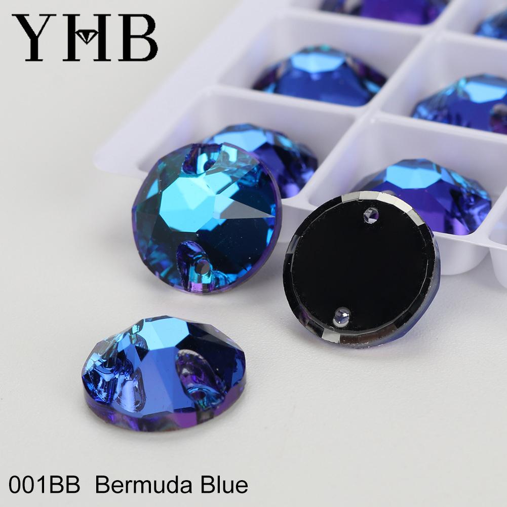 YHB Top Quality XIRIUS Glass Crystal AB Moonlight Sewing Stones Flatback Sew on Rhinestones For Garment Clothes Bags