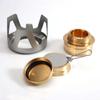 Outdoor Camping Brass Stove with Aluminum Stand Cover Portable Boiling Water Stove Bracket