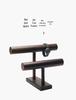 Rosewood Double-Layer Jewelry Stand: Bracelet & Watch Display Rack for Home Storage