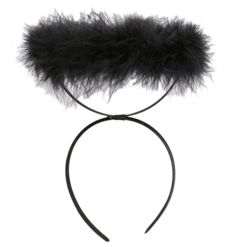 Angel Wings Headband with Wand for Kids Boys Girls Feather Fairy Wings Halloween Party Cosplay Costumes
