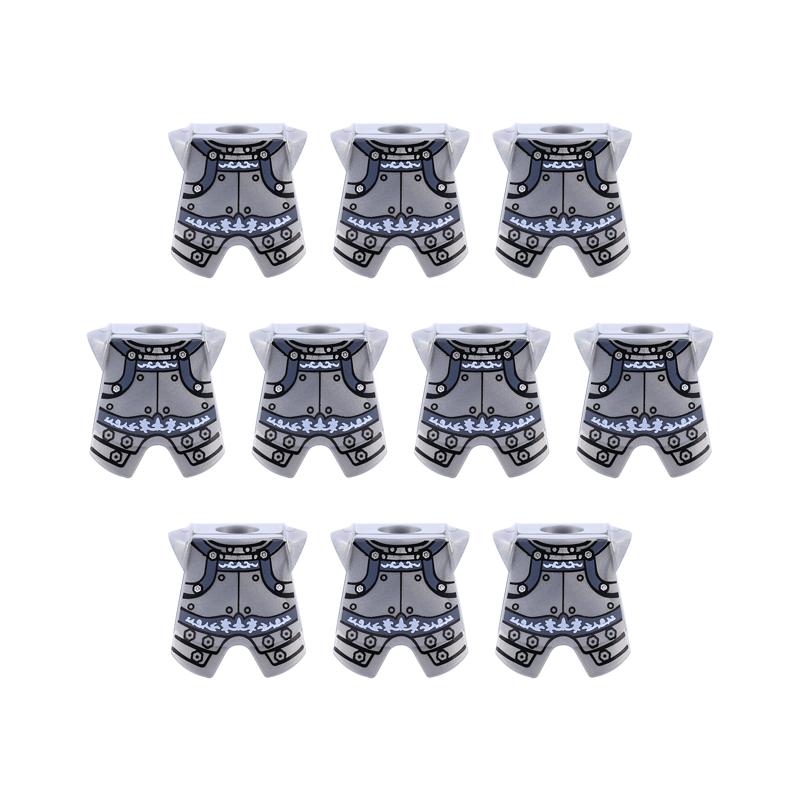 MOC Medieval Military Castle Weapon Roman Knight Helmet Shield Accessories Building Blocks Green Dragon Lion Crusader Bricks Toy