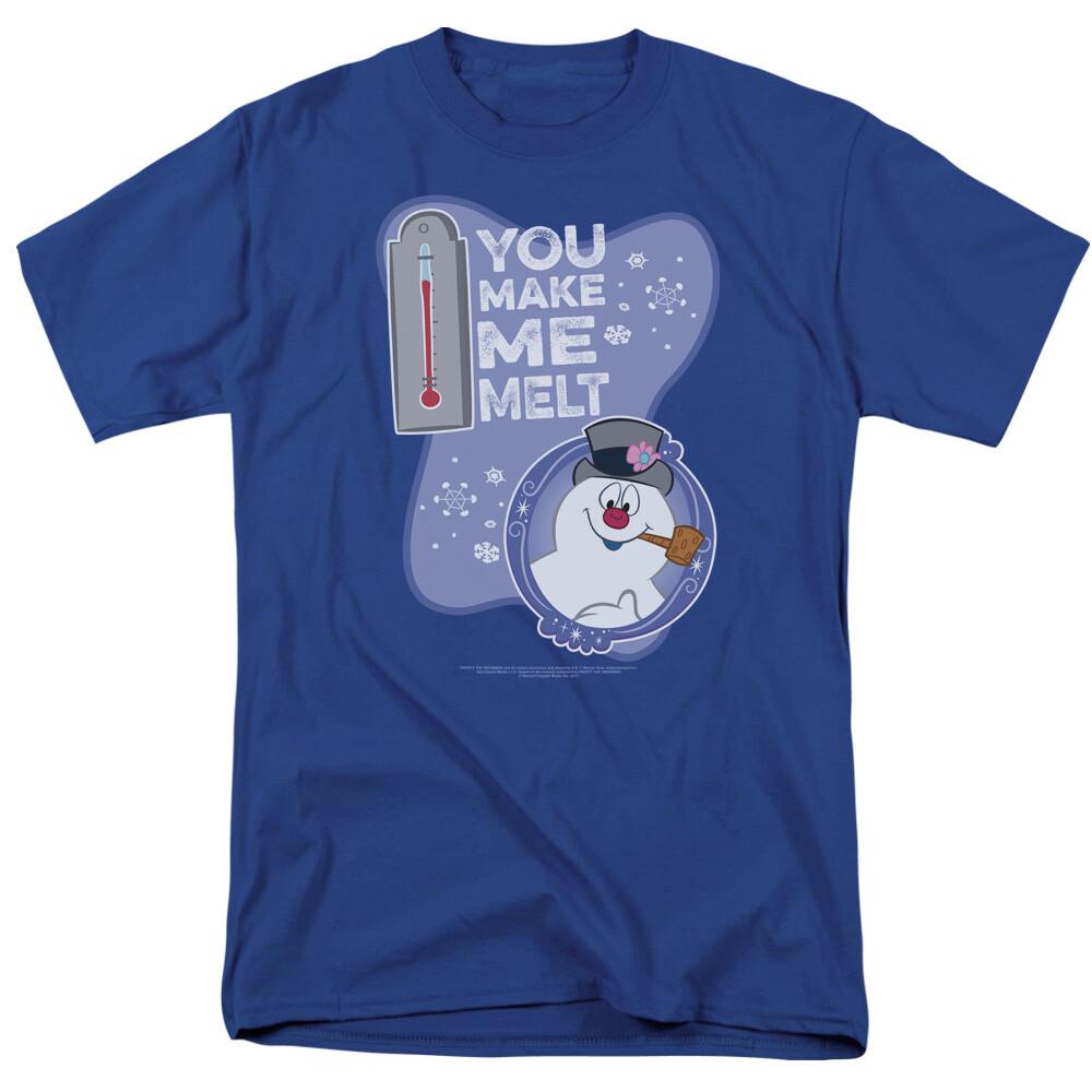 

26 Frosty the Snowman Frosty Face T Shirt Mens Licensed Cartoon Merchandise Royal Unisex T-Shirt L