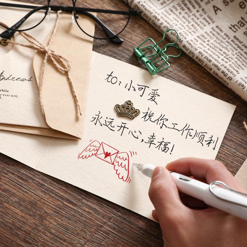 Creative Retro Metal Folding Greeting Cards for Birthdays, Christmas, and DIY Messages