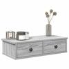 VidaXL Wall Shelf with Drawers Sonoma Grey Engineered Wood, Wall Shelf with Cabinet, Wall Storage Unit, 859946