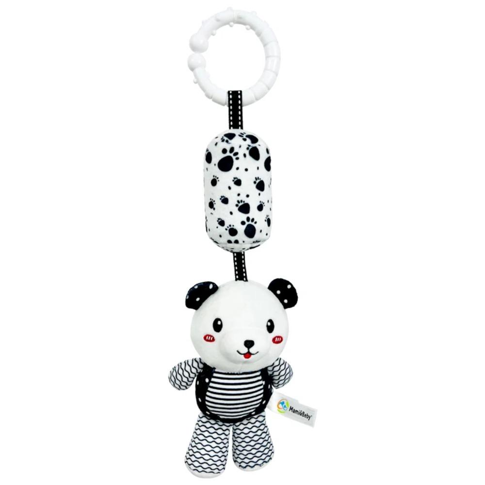 Stroller Bed Crib Hanging Bell Plush Doll Baby Infant Rattles Newborn Black White Visual Grab Ability Training Toy for Bebe Gift