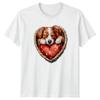 Puppy With Heart Valentines Day Dogs Unisexs TShirt Unisexs Tee Graphic Unisex