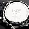 JMW TOKYO Moon Phase Watch 100m Water Genuine Leather Roman Blue Silver Limited Edition of 300 Perfect Day Gift Men's [Japanese Movement] Resistant,