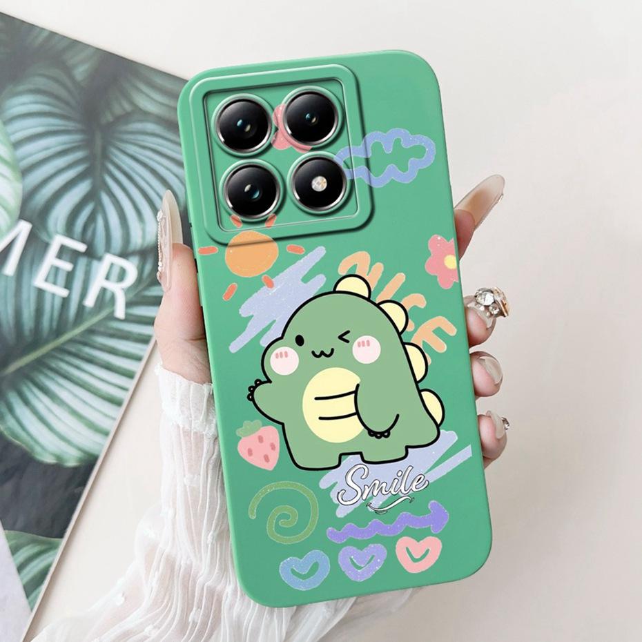 Cartoon Case For Xiaomi 14T Pro / 14T 5G Lens Protective Jelly Soft Silicone Cover For Xiaomi Mi14T 14TPro Phone Cases