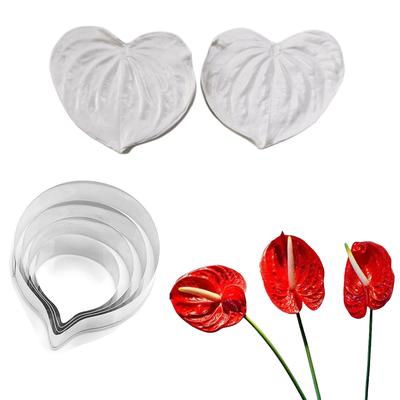 Cattleya Orchid Flower Veiners &Cutters Silicone Molds Chocolate Moulds Sugar Paper Clay Baking Forms Kitchen Tools Accessory