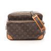 Used Nile Shoulder Bag M45244 Monogram PVC Coated Canvas Leather Brown Used Women