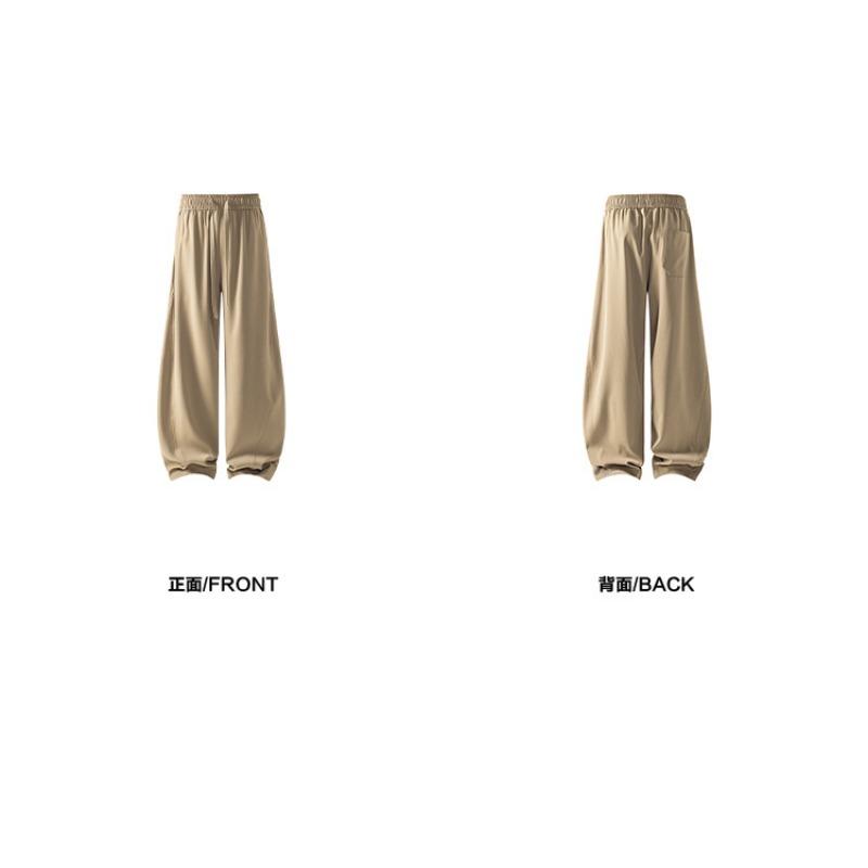 Men Women Loose Draping Wide Leg Solid Casual Straight Suit Pants
