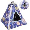 Small Pets Hammock Tent Hanging Bed Toy Detachable Washable for Sugar Glider Hamster Blue Flower Seasmall