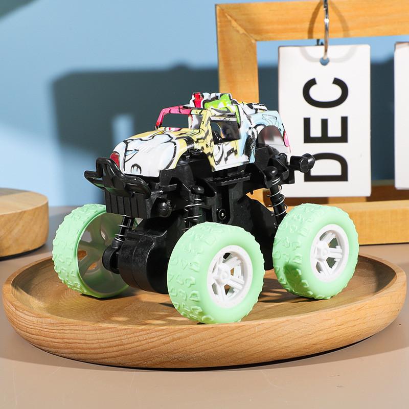 Inertial Off Road Car Toy For Kids With Large Wheels And Artistic Painting