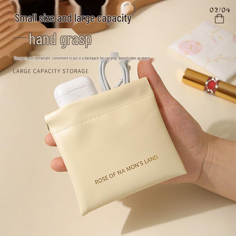 High-Value Portable Data Cable Storage & Earphone Bag with Automatic Closure