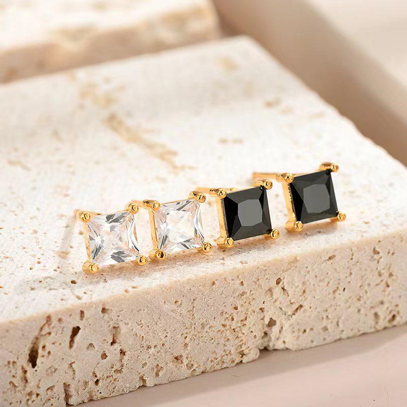 Beixi S925 Sterling Silver Zircon Stud Earrings for Women – Versatile & Chic Cold Style Design 925 Silver