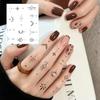 1 Sheet Sun Crescent Totem Chain Temporary Tattoos For Women Finger, Fake Tattoo Sticker Waterproof Long Lasting Realistic Tatoo