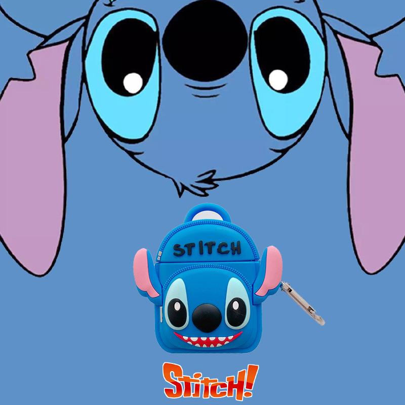 Rucsac Disney Stitch potrivit pentru husă de protecție AirPods Pro căști Bluetooth Apple generația 1/2 husă moale din silicon