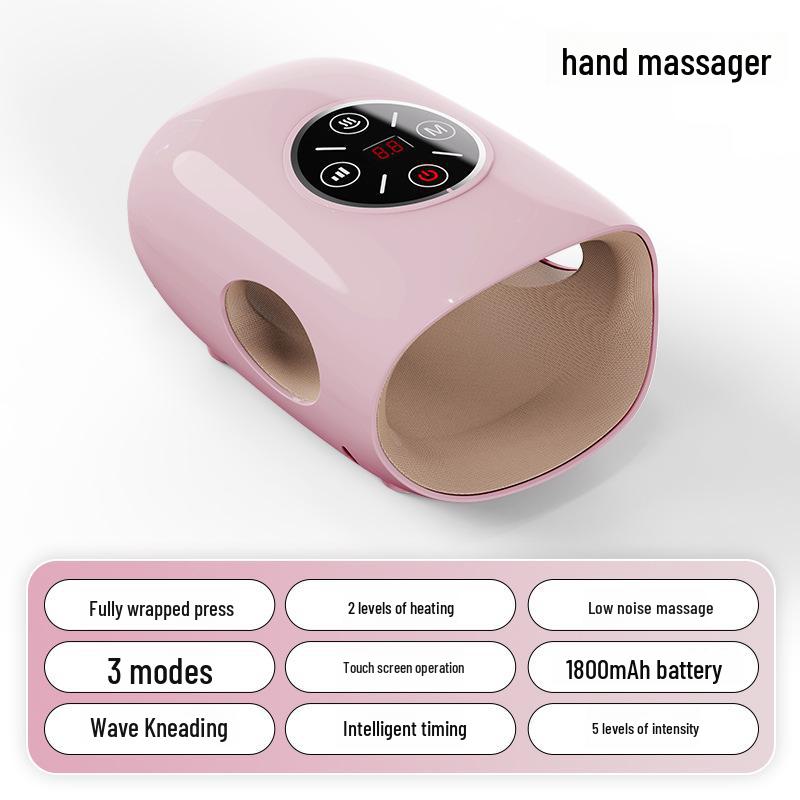 

Электрический ручной массажер с воздушным давлением, акупунктурной терапией и тепловой компрессией для расслабления суставов пальцев и ладоней