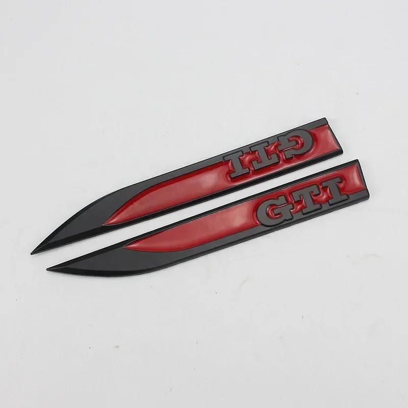

2026 Hot Sticker for Volkswagen Metal Car Side Fender Bumper Strip Sticker GTI MK4 MK5 Polo BORA Golf 3 4 5 Jetta Tiguan CC Tour червоний колір чорний