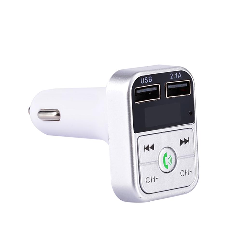 Мини MP3-плеер B2 настоящий беспроводной Handsfree музыка автомобильное зарядное устройство FM-передатчик серебряный