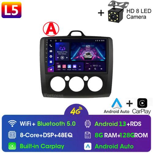 9" 2 Din 4G+WiFi Car Radio for Ford Focus Exi MT Mk2 MK3 2004-2011 Multimedia Player Android 13 GPS Navigation Head Unit