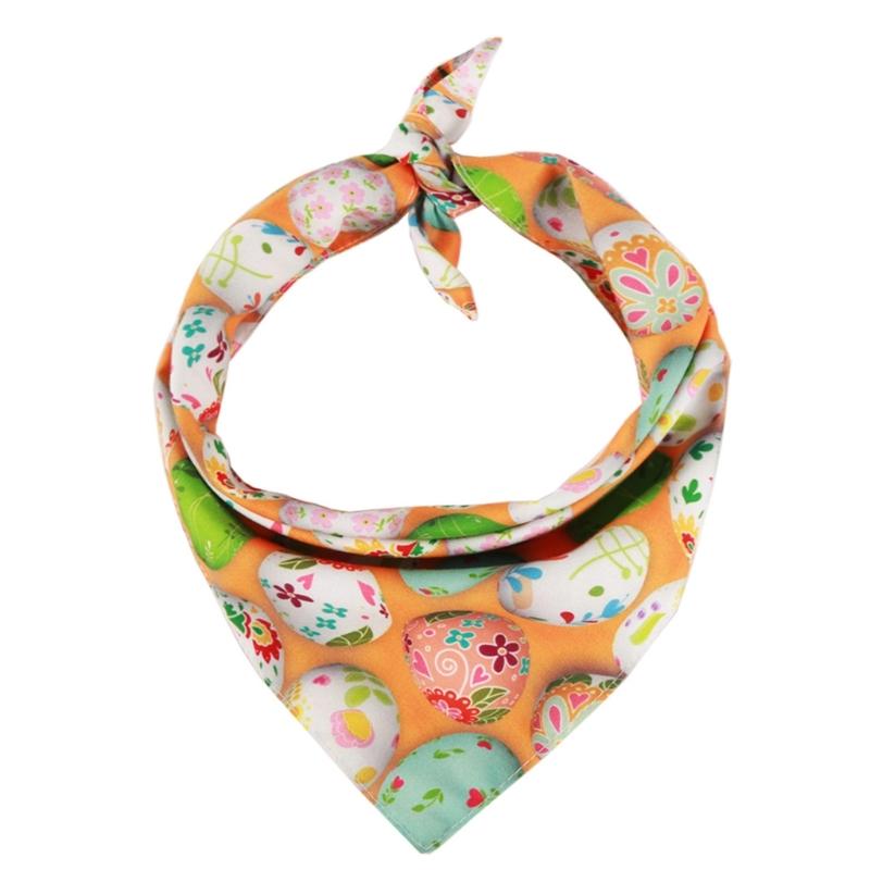 Easter Festival Party Pet Bandana Dogs Easter Costume Neck Scarf Collar Holiday Dress Up Rabbit Printed Pet Cat Bandanas