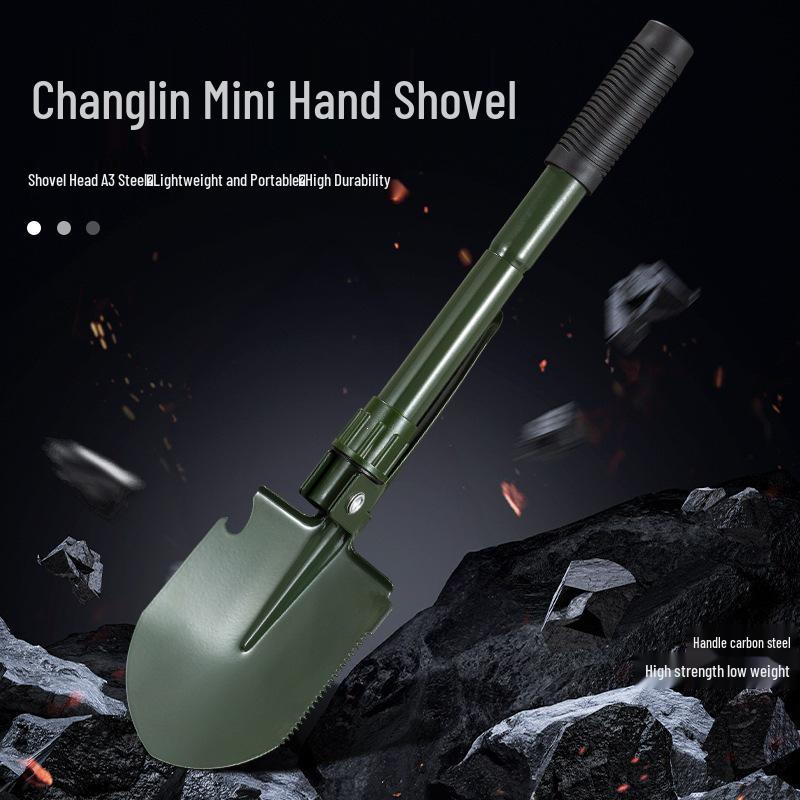 Changlin 409E A3 Steel Multi-functional Portable Shovel for Children, Outdoor Entrenching Tool with ABS Plastic Nut.