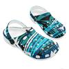 Printed White EVA Clogs for Women Men Lightweight Breathable Slip On Garden Shoes Summer Beach Pool Bathroom Sandals Daily Wear
