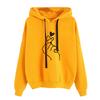 Women's Hood Neck Long Sleeve Hoodie Oversized Casual Hand Heart Print Sweatshirt Soft Fleece Pullover Daily Spring Streetwear Top