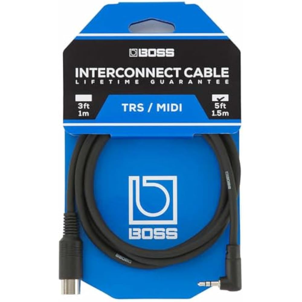 BOSS BOSS TRS/MIDI CABLE BMIDI-5-35 1.5m/3.5mm TRS BK BLACK