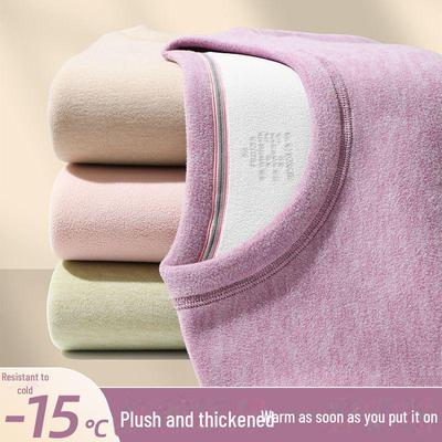 Damski komplet bielizny termicznej z grubego polaru - rozgrzewająca koszulka i spodnie na zimę