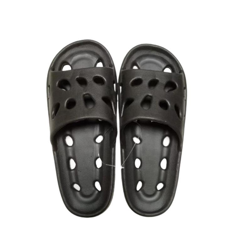 Тапочки для ванной комнаты, женские протекающие сандалии, шлепанцы, летняя обувь из Эва для мужчин, мягкие нескользящие шлепанцы, домашние тапочки для пар 36-37 чёрный